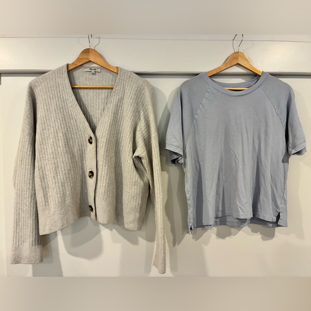 Madewell sweater (M) and top (L) bundle